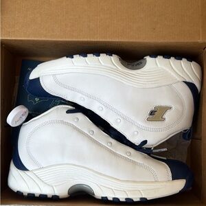 Reebok White and Navy Sneakers